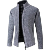 LOVEMI - Lovemi - Sweater Jacket Stand Collar Hollow Solid Color