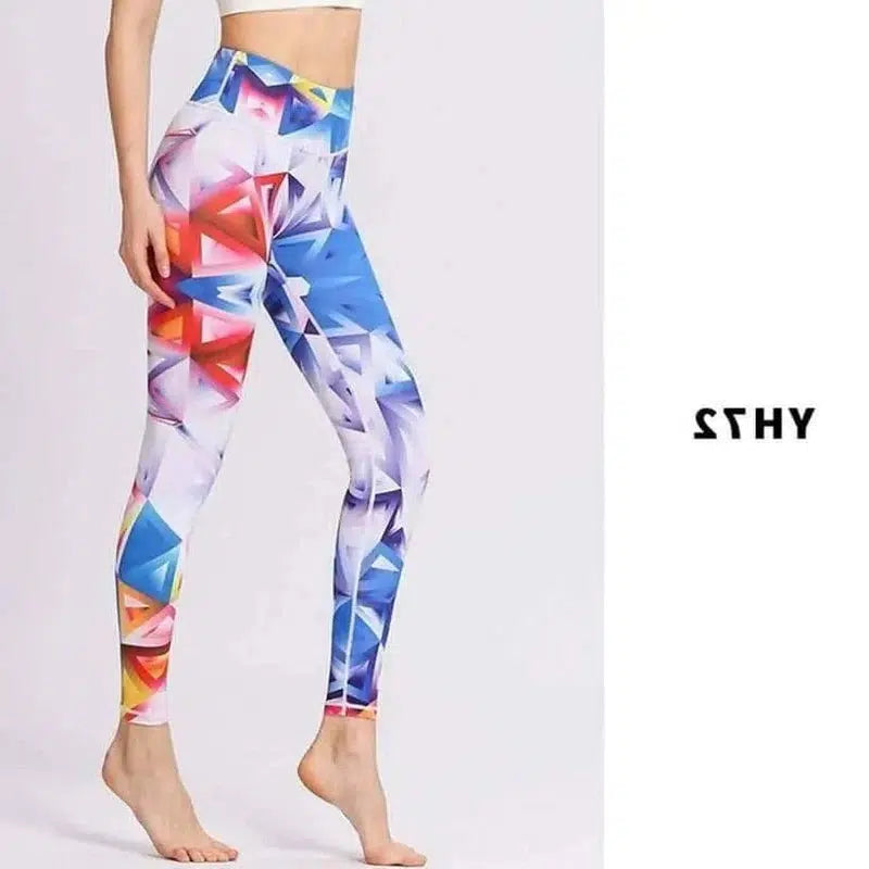 Tie-dye printed yoga pants-4 Style-4