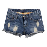 Torn Denim Shorts For Women-2