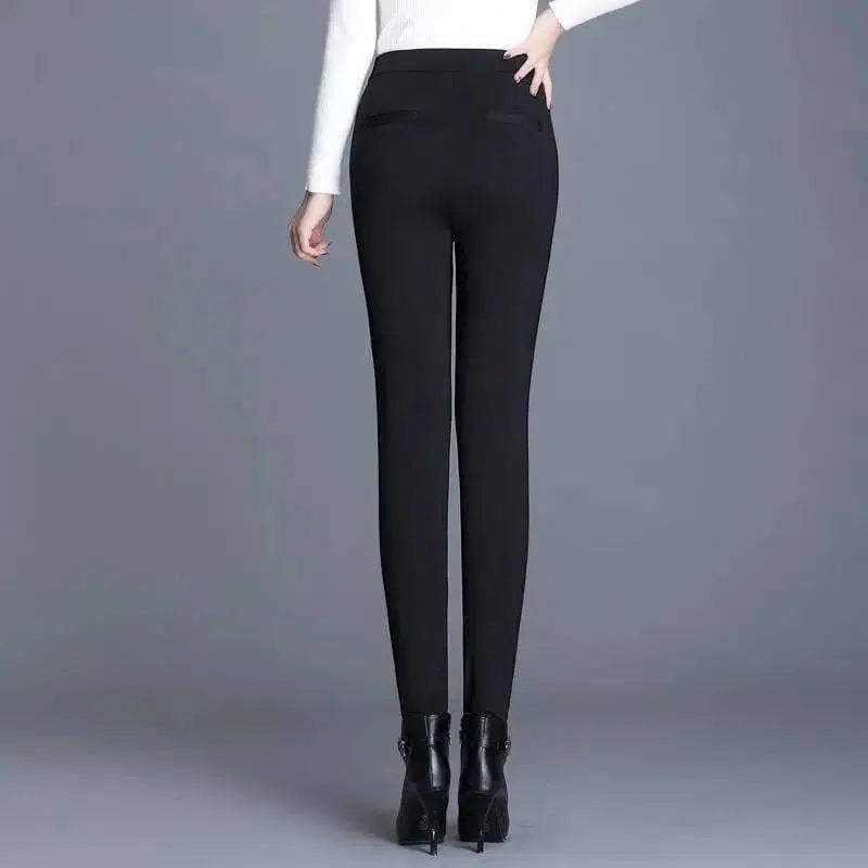 winter stretch lamb velvet women's pants-1