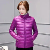 LOVEMI - Lovemi - Women's stand-up collar slim light down jacket