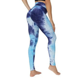 Trendy Tie Dye Leggings for Yoga-Sky Blue-3