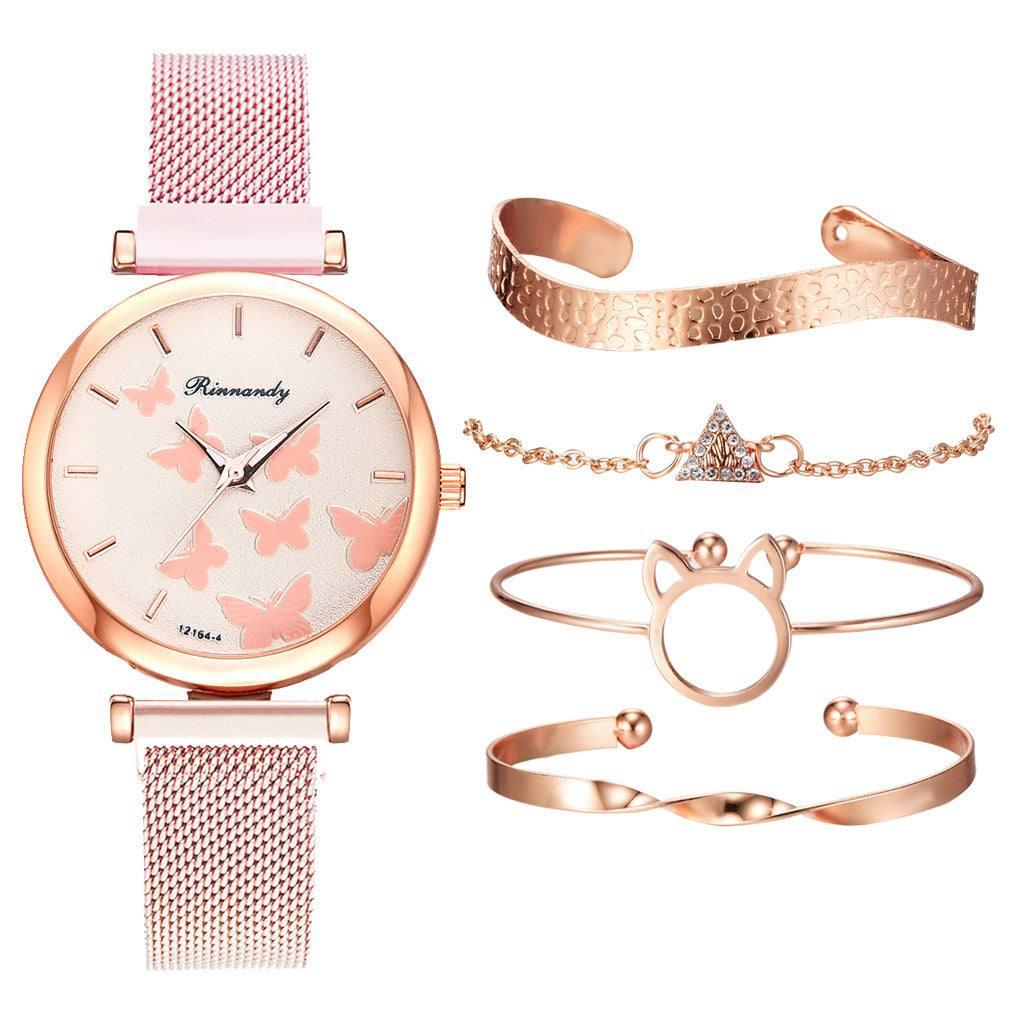 Magnet buckle leisure watch-Pink-16