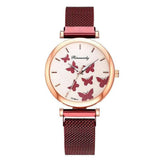 Magnet buckle leisure watch-Red-6