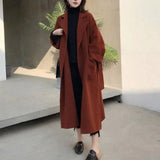 Medium length woolen coat-5