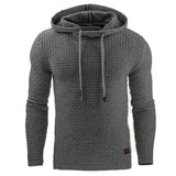 Men's Jacquard Sweater Long-sleeved Hoodie Warm Color Hooded Sweatshirt Jacket Beige / 5XL-Dark Grey-10