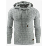 Men's Jacquard Sweater Long-sleeved Hoodie Warm Color Hooded Sweatshirt Jacket Beige / 5XL-Light Grey-11