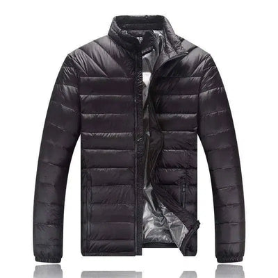 Men's light down jacket men's stand collar winter jacket XL-black-13