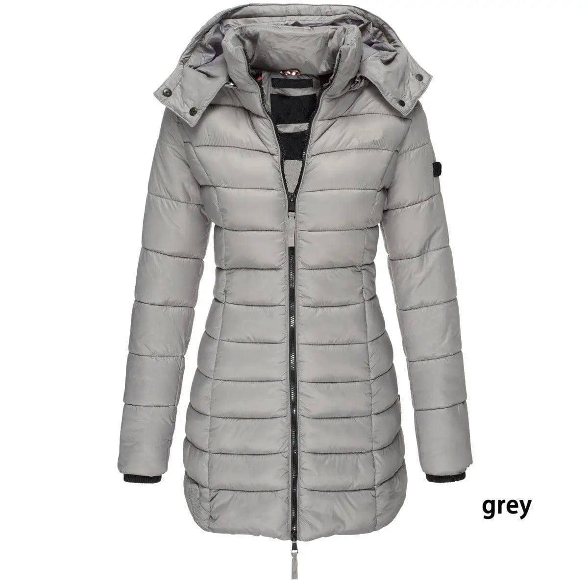 Mid-length Slim-fit Quilted Jacket-15