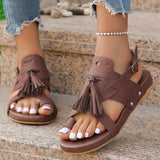 New Tassel Rivet Buckle Sandals Summer Casual Comfortable-1