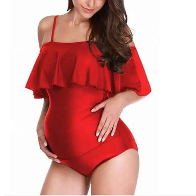 One-piece Pregnant Women's Solid Color Plus Size Flashing-1