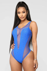 One Piece Swimsuit Summer Mesh Monokini No Pad Backless-2