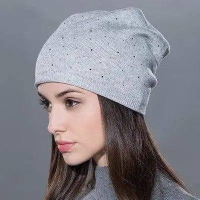 Outdoor ski hat thick warm hat-Grey-4