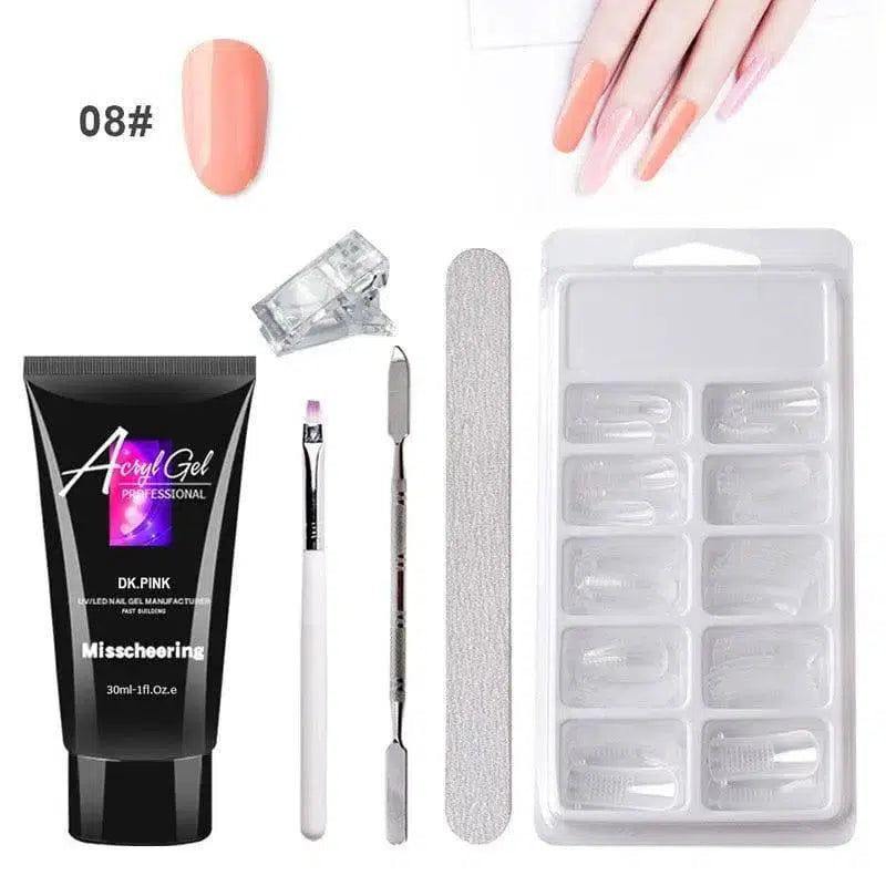 Painless Extension Gel Nail Art Without Paper Holder Quick-8Color-5