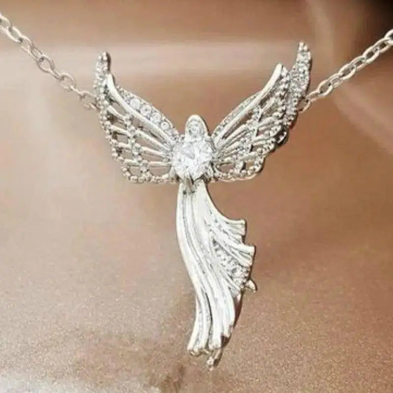 Peng Yi Wish Explosion Model Christian Virgin Mary Pendant-Silverwhitediamonds-2