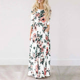 Pink Floral Boho Maxi Dress - Summer 2022 Beach Party Wear-7