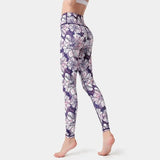 Print Yoga Suit Yoga Pants-Purple-4