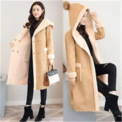 Pure color deerskin velvet coat cotton jacket-2