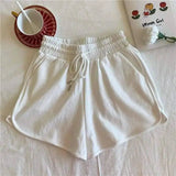 LOVEMI - Lovemi - Pure Color Shorts, Thin, Wide-Legged,