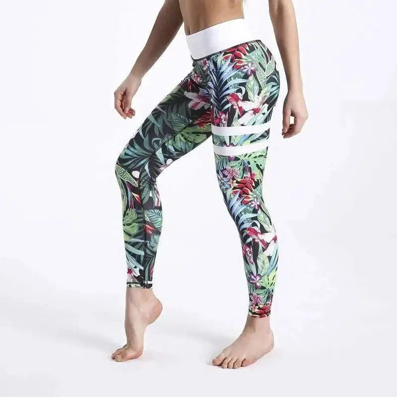 Rainforest Yoga trousers leggings-Forest-4