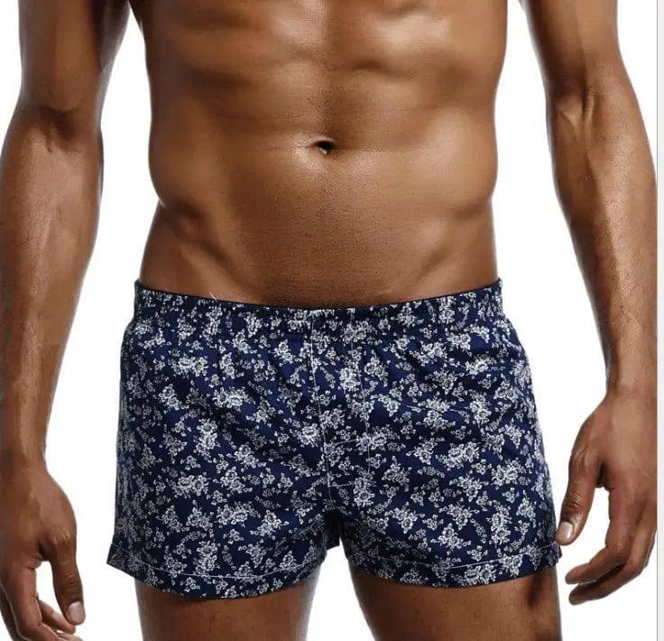 Retro floral boxer-Darkblue-4