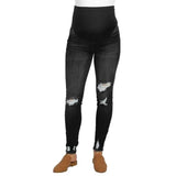 Ripped maternal jeans-Black-3