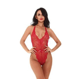 lingerie European and American bodysuit-Winered-4