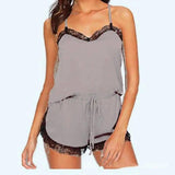 Lingerie Summer Home Pajamas-Grey-3