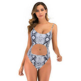 printed one piece bikini-Snakeskin-3