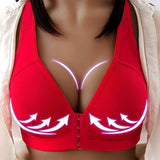 Push Up Bra Front Closure Solid Color Brassiere-front style1-F-11