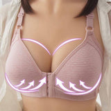 Push Up Bra Front Closure Solid Color Brassiere-front style 2-C-12