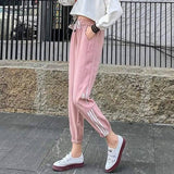 Slim casual harem pants-193K031 pink-3