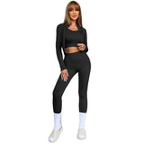 Solid Color Sleeveless Sports Suit Women-LC2611507 Black-6