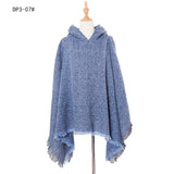 Spring Autumn And Winter Plaid Ribbon Cap Cape And Shawl-DP3 07 Denim Blue-15