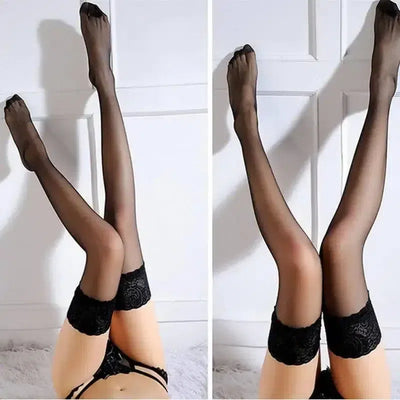 Stacey Sexy Lace Trim Stockings Black Sexy-4