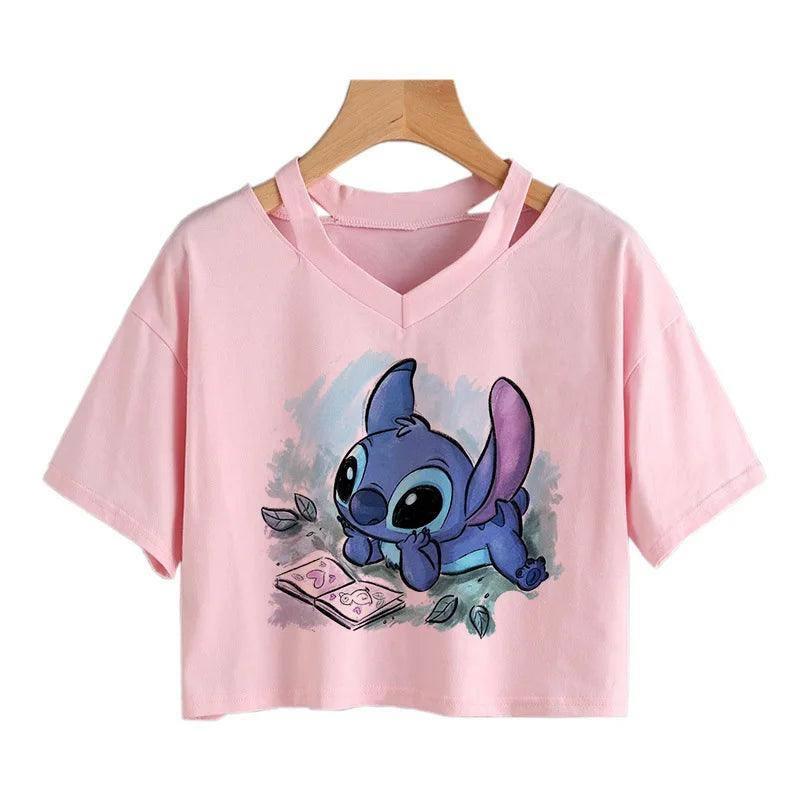 Vibrant Anime Crop Top with Long Sleeves-7