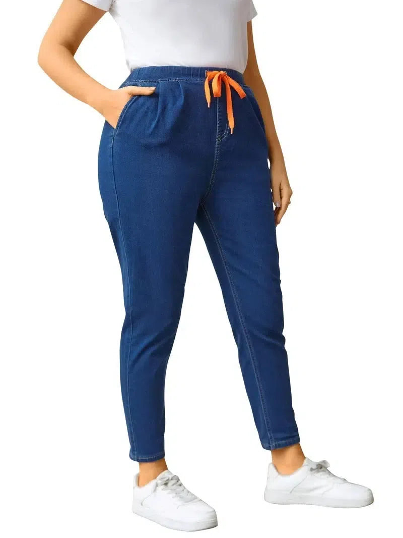 Jeans Woman Harem Pants High Waist Plus Size Softener Loose Lady Denim Pants 4xl 5xl 6xl 7xl 8xl-3