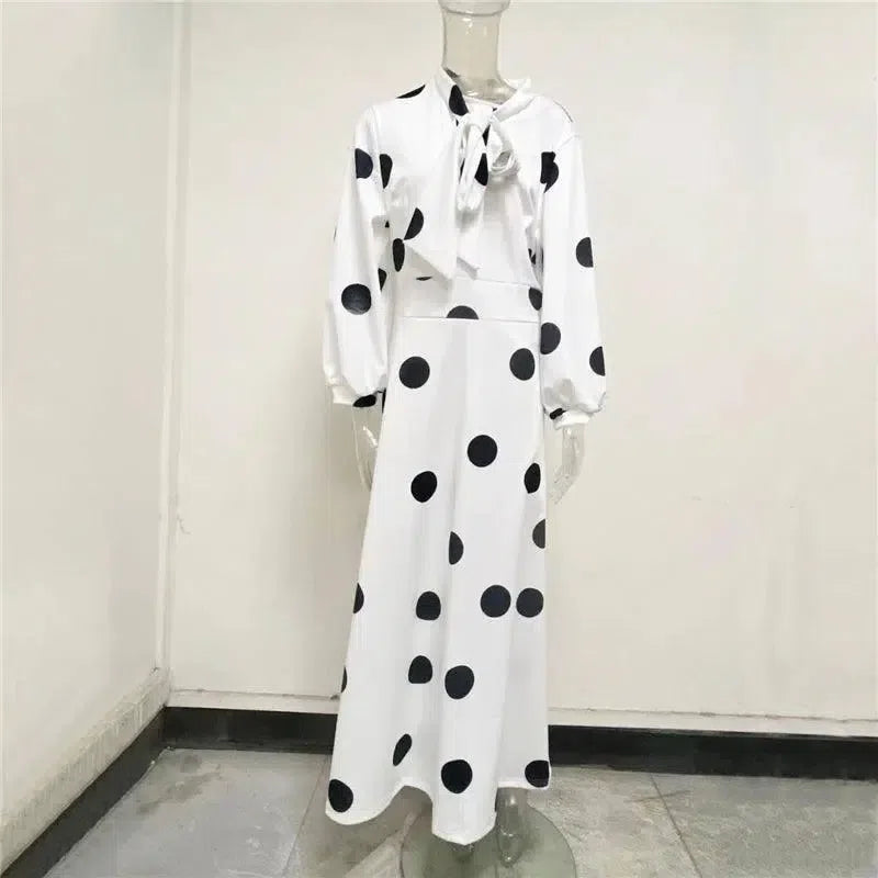 Stylish Polka Dot Maxi Dress for Women | Trendy Attire-6