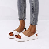 Ladies' Stylish Platform Sandals-White-7