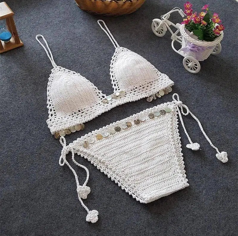 summer foreign trade new bikini, beach shell, mermaid lady-1