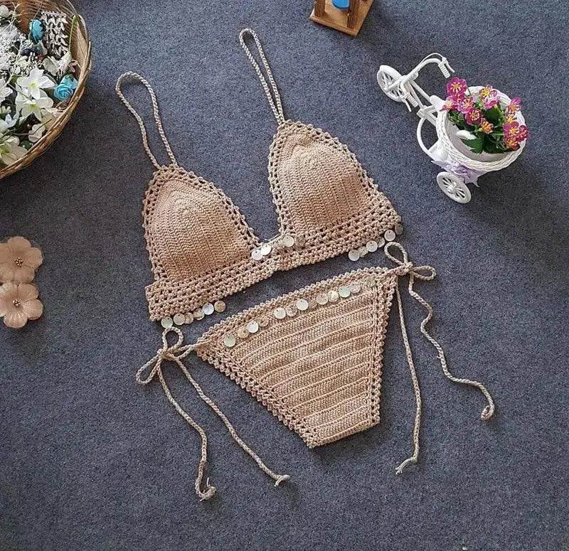 summer foreign trade new bikini, beach shell, mermaid lady-3