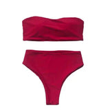 Summer swimwear bikini-Red-4