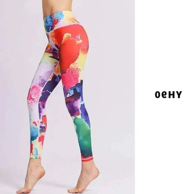 Tie-dye printed yoga pants-6 Style-2