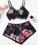 Two Piece Set Of Printed Lingerie Home Underwear-1