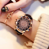 Unique Floral Designer Watch for Women: Trendy Accessory-1