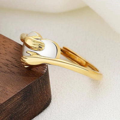 Hug Love Heart-shaped Ring Fashion Simple Rings For Valentine's Day-4