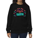 Unisex Sweatshirt Printed Cartoon-Black-1