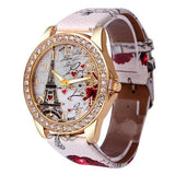 Vintage Paris Eiffel Tower Women's Quartz Watch Women Girls-White-11