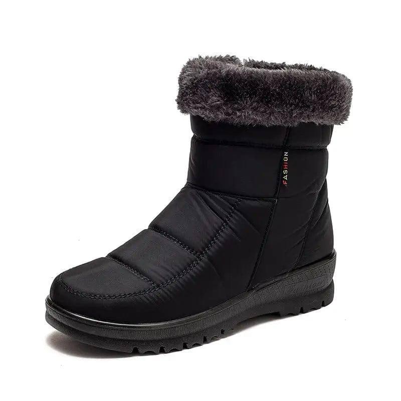 Ladies' Furry-Lined Winter Boots-Black-6