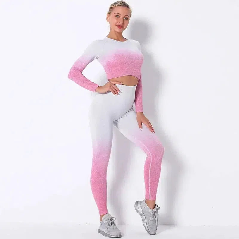 Women's fitness exercise yoga pants yoga suit-5